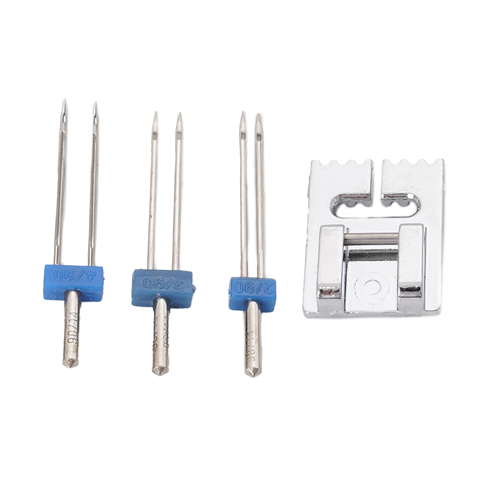 Twin Needle Stretch Machine Needle 2/90 3/90 4/90 Sewing Machine Double with Presser Foot for Most Sewing Pintuck Foot