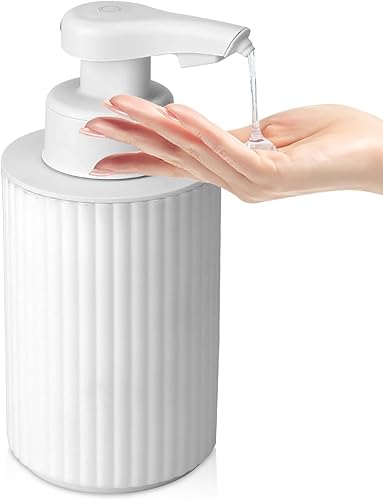 Dispensador automático de jabón líquido sin contacto plástico blanco de 9 oz - Dispensador de jabón automático de manos ajustable de 3 niveles