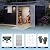 GarveeLife 10x8FT Outdoor Storage Shed with Pushable Window - LED Lamp, Pegboard, Metal Garden Shed with Sloping Roof, Breathable Vent, and Lockable Doors