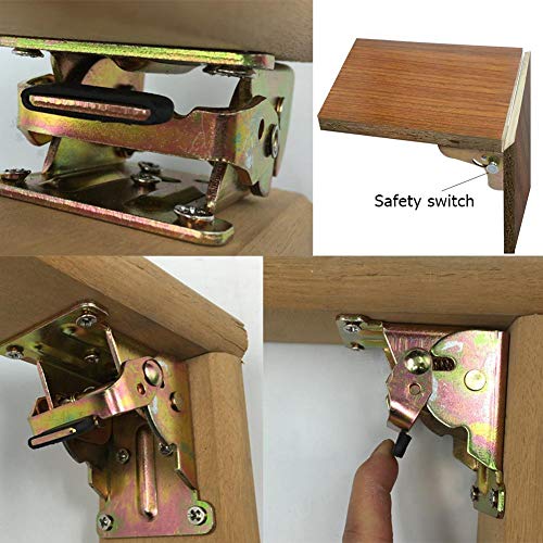 Image of Iron Folding Hinge Notebook Table Leg Brackets Desk Chair Feet Extension Household Supplies Tool