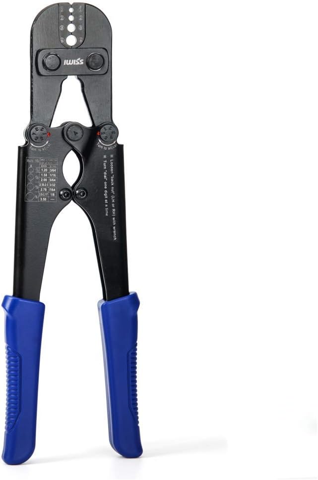 IWISS Wire Rope Crimping Tool Hand Swage for Swaging Copper and