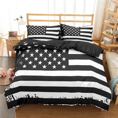 RZPFQB Drapeau Housse de Couette 220x240 Couvre Lit USA Drapeau Enfant GarçOn Fille Ado Housses de...
