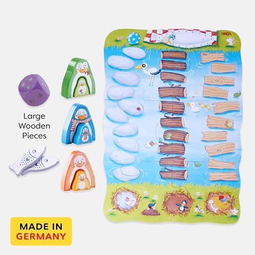 Image of HABA My Very First Games Go, Go Little Penguin, Toddler Learning Game and Cooperative Toddler Board Games for 2 Years and up, Made in Germany
