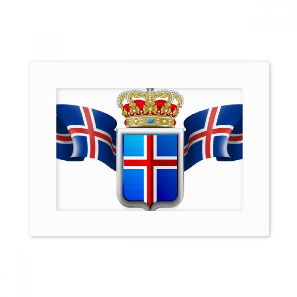 Cadre photo Islande symbole pays décoration blanche image 10.2x15.2