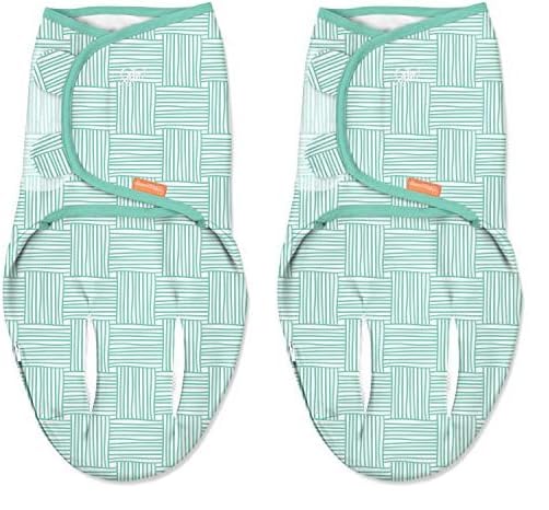 Image of SwaddleMe Luxe Perfect Temp Swaddle with 100% Organic Cotton - Small/Medium, 2 Pack, Basket Weave, 0-3 Months