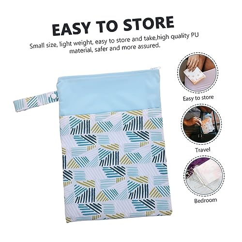 Bolsa organizadora portátil para toallas sanitarias azul miniatura 5