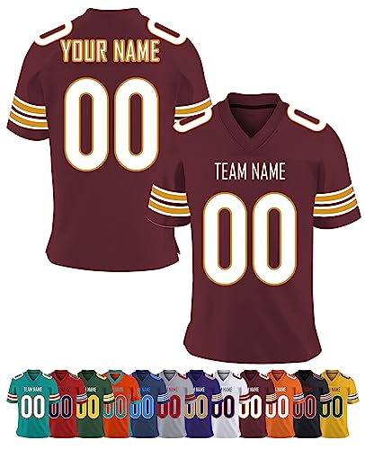Custom Football Jerseys for Men Print Personalized Jersey Customized Sport Shirts Add Team Name Number Women/Youth