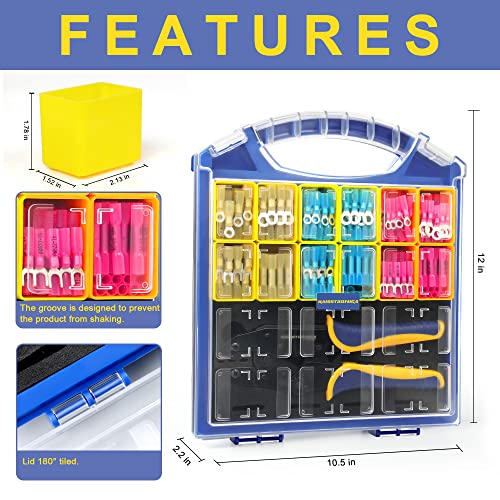 Haisstronica HX1354 380Pcs Marine Grade Heat Shrink Wire Connectors Set thumb #2