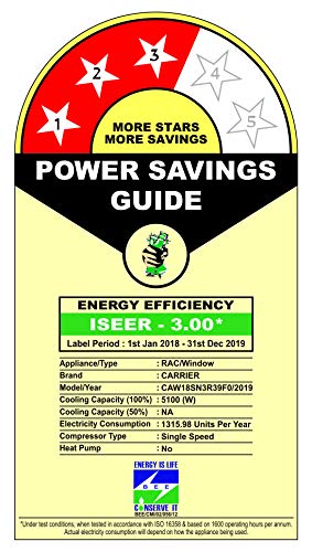 Image of Carrier 1.5 Ton 3 Star Window AC (Copper, PM 2.5 Filter, 2019 Model, CAW18SN3R39F0 White)