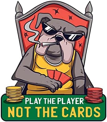 3” Dog Sticker Poker Cards Tell Play The Player Gamble Bet Funny Texas Hold Em Decal for Car Bumper Truck Window Laptop image 2