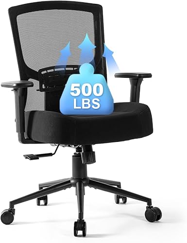 Silla giratoria ergonómica de malla para oficina, resistente, grande y alta, 500 libras, silla de oficina giratoria para conferencias, moderna,