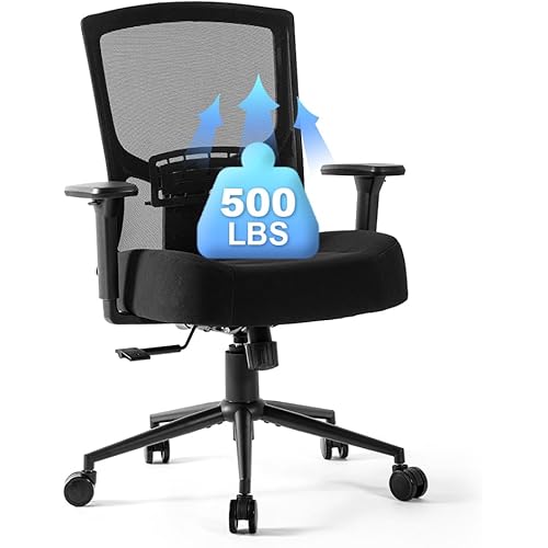 Swivel Ergonomic Office Mesh Chair Heavy Duty Big & Tall 500lbs Swivel Office Chair Conference Modern Executive Computer 3D Armrests Mesh Chair