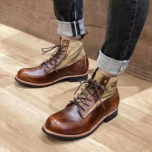 Mens Casual Leather Shoes Ankle Chukka Boots Lightweight Warm Fur Lining Walking Driving Shoes for Male4