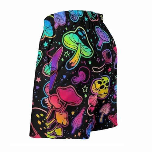 Men's Neon Swim Trunks with Mesh Liner Quick Dry Beach Shorts for Mens Board Shorts Swimwear4