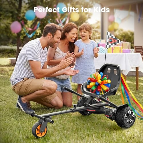 Image of Awwscooter K2 Go Kart Attachment for Self Balancing Scooter, Adjustable Seat Frame, Fits 6.5 /8 /10 Inch Balance Board Scooters, Fun Ride for Kids & Adults(Scooter Not Included)