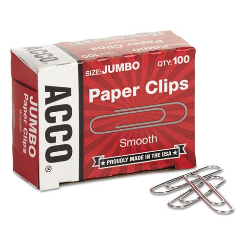 (3 Pack Value Bundle) ACC72580 Smooth Economy Paper Clip, Steel Wire, Jumbo, Silver, 100/Box, 10 Boxes/Pack
