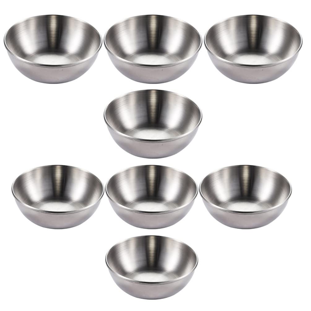 Yardwe Set Di 10 Ciotoline Porta Condimenti In Acciaio Inox - Diametro 10 Cm - Per Ketchup, Salse, Antipasti E Insalate