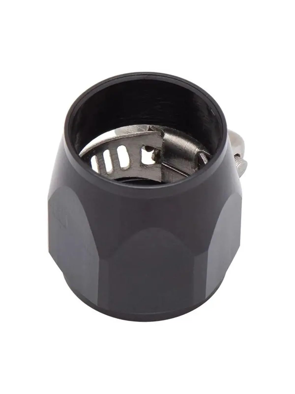 Energy AN4 AN6 An8 An10 AN12 AN14 AN16 AN18 37MM Hose Clamp End Finisher Aluminum Hose Connectors Hose Clamps ﻿(AN12 Black)