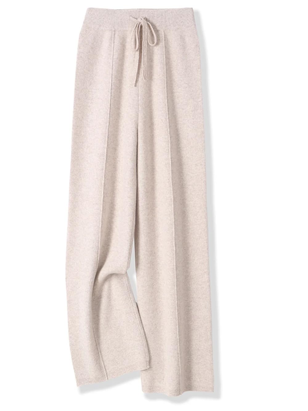 Hndudnff Pantaloni da donna in lana merino con elastico in vita pantaloni invernali casual morbidi lavorati a maglia