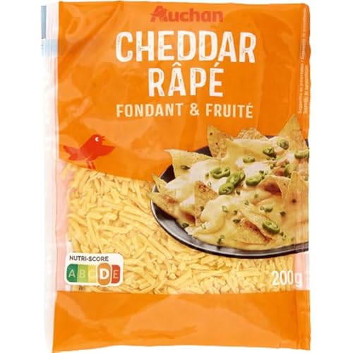 AUCHAN Cheddar râpé 200 g