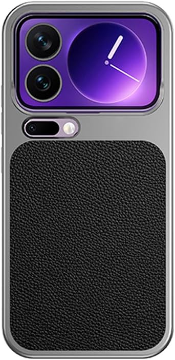 YUANSHXM-Case for Xiaomi 17 Pro Max/17 Pro/17,for Women Men Slim Hard Back Protection Cover Anti Scratch PC Leather Shell 17,Black