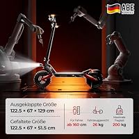 E Scooter mit Straßenzulassung, 80-100 KM Reichweite, 48V 15Ah, 10 Zoll Offroad Luftreifen, ABE Elektroroller mit Doppelter Stoßdämpfung, Faltbarer E Roller Offroad Belastung – Ansicht 5