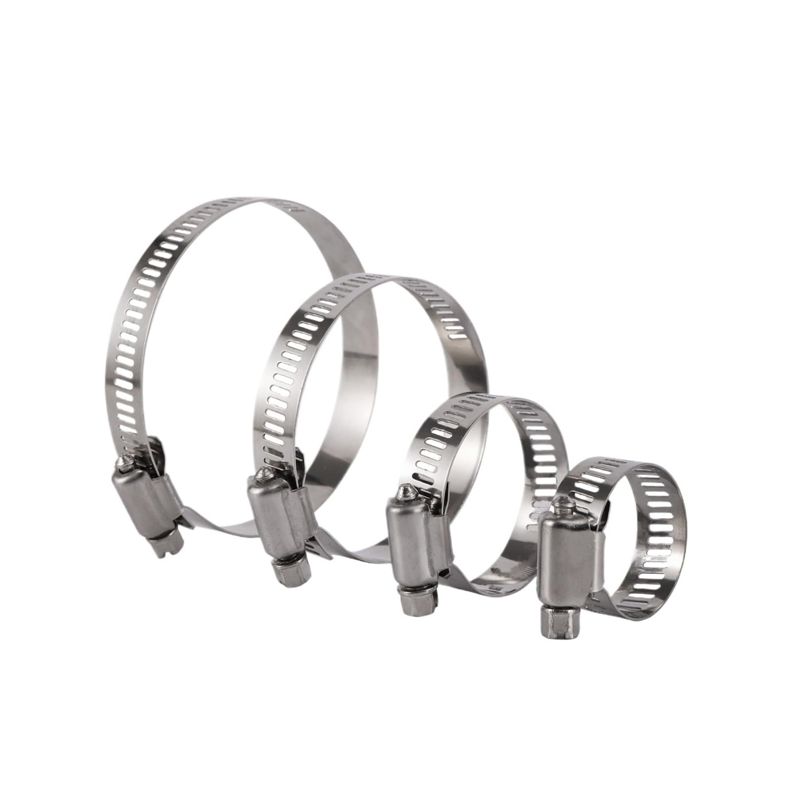 Stainless Steel Pipe clamp 2PCS 155~311mm Tube Hose Clamp Adjustable Tube Tracheal Fixing Screw Worm Drive Clamp Worm Gear Hose Clamp(175-197mm)