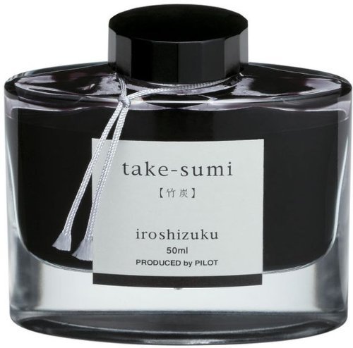 Pilot Iroshizuku Bottled Fountain Pen Ink, Take-Sumi, Bamboo Charcoal, Black (69224)