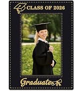 8" x 6" Class of 2026 Graduation Picture Frame - stitching design - suitable for 4" x 6" photo, u...