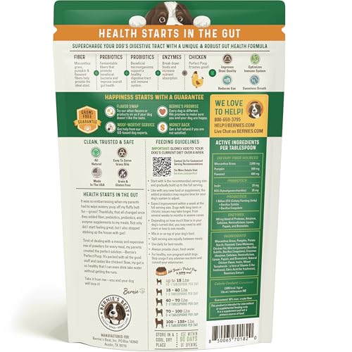 image for Bernie's Perfect Poop Digestion & General Health Supplement for D