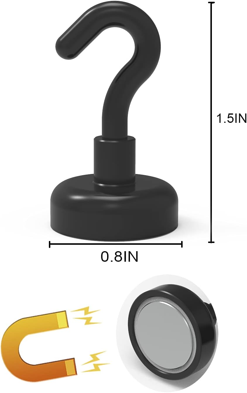 THCMagorilla THCMAG Magnetic Hooks with Super Strong Neodymium Rare Earth Magnet for BBQ,Grill, Keys, Cruise, Curtain Rod - Image 3