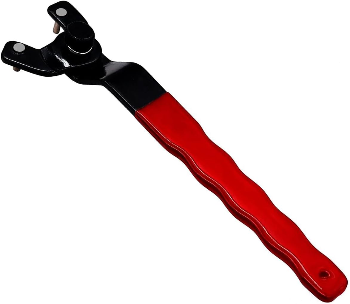 Dianrui Adjustable Pin Wrench for Angle Grinder Machine,Grinder Spanner ​Wrench (Red) Suitable for Most Grinders