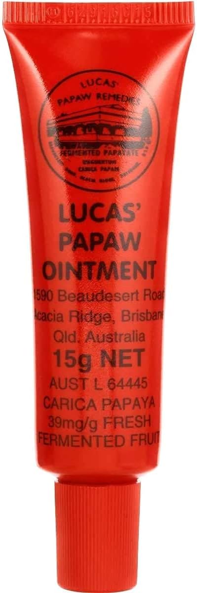 Lucas Papaw Ointment 15g Tube with lip applicator - TWIN Pack for value by Lucas Remedies