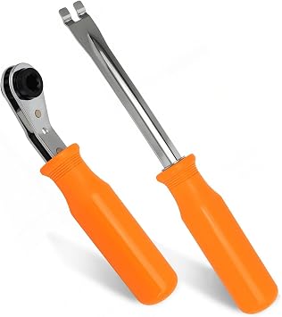 Automatic Slack Adjuster Release Tool, 5/16" Double Square Ratcheting Wrench, Brake System Adjustments Maintenance Tool for Truck Roadside Repairs