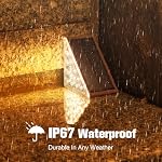 VOLISUN Solar Step Lights Outdoor Waterproof, LED Outdoor Stair Lights - Image 3