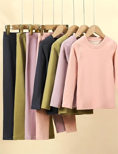 Amofatia Pijama Infantil Menino e Menina - Conjunto de Pijama Tamanho 3-14 Anos Calças & Manga Longa