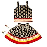 Chandrakala Kids Lehenga Choli Set for Girls Black,6-18 Months (KL118BLA1)