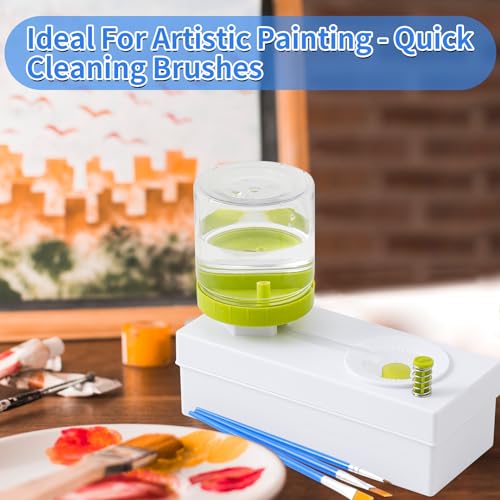 Paint Brush Cleaner Brush Rinser with Drain Water Circulation Paintbrush Scrubber Cleaner Rinser Cup for Acrylic, Watercolor, Oil and Water-Based Paints Art Supplies Paint Brush Cleaner Tool