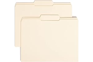 Smead File Folder, Reinforced 1/3-Cut Tab, Center Position, Letter Size, Manila, 100 per Box