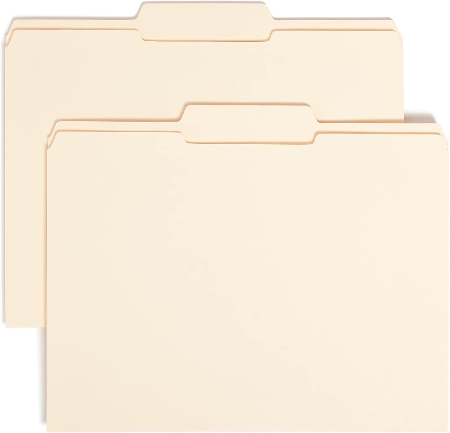 Smead File Folder, Reinforced 1/3-Cut Tab, Center Position, Letter Size, Manila, 100 per Box (10336)