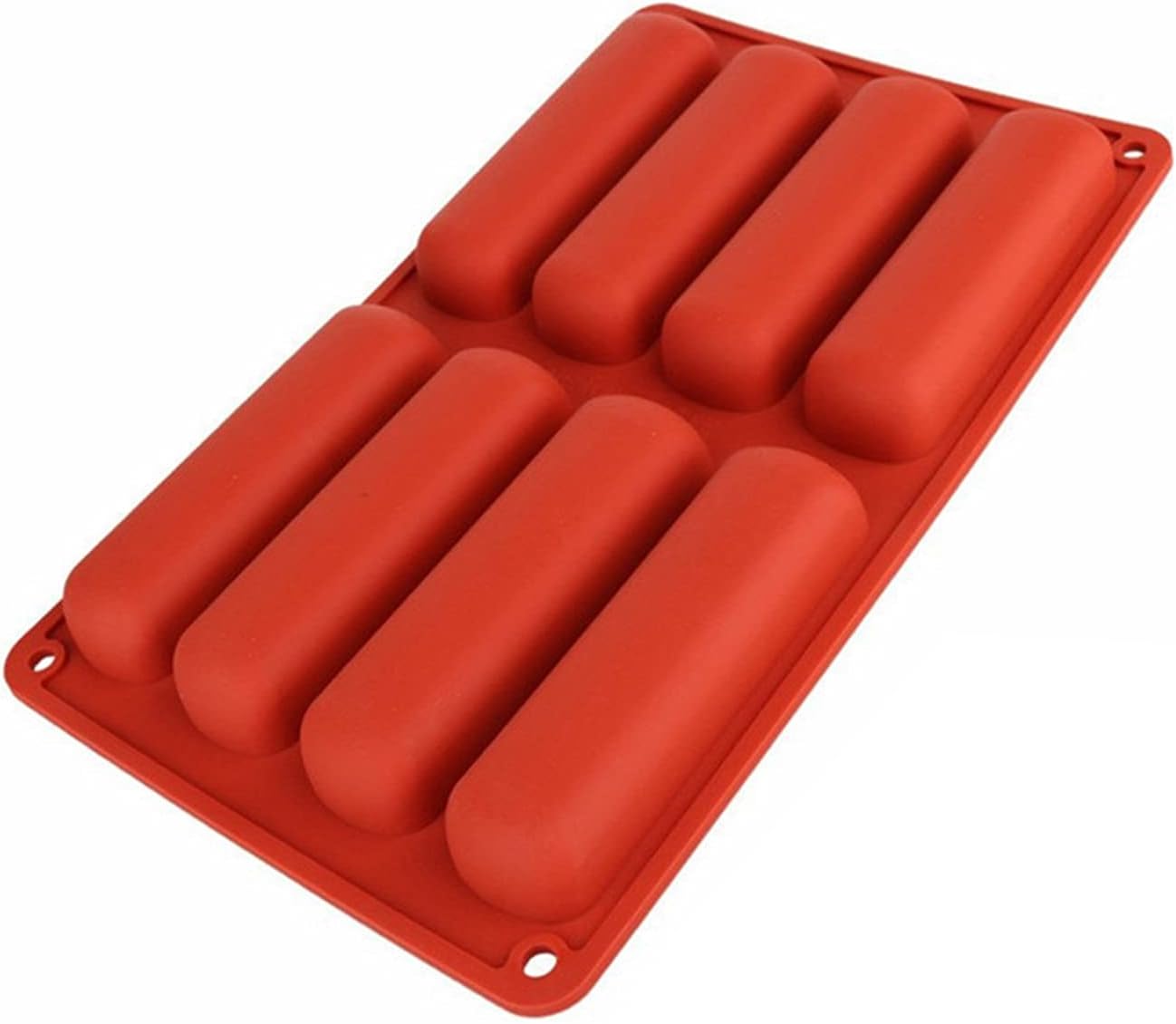 8 Cavity Long Strips Eclair Mold Silicone Bakeware Molds Cake Handmade Baking Tools for Chocolate Cracker Bar Stick