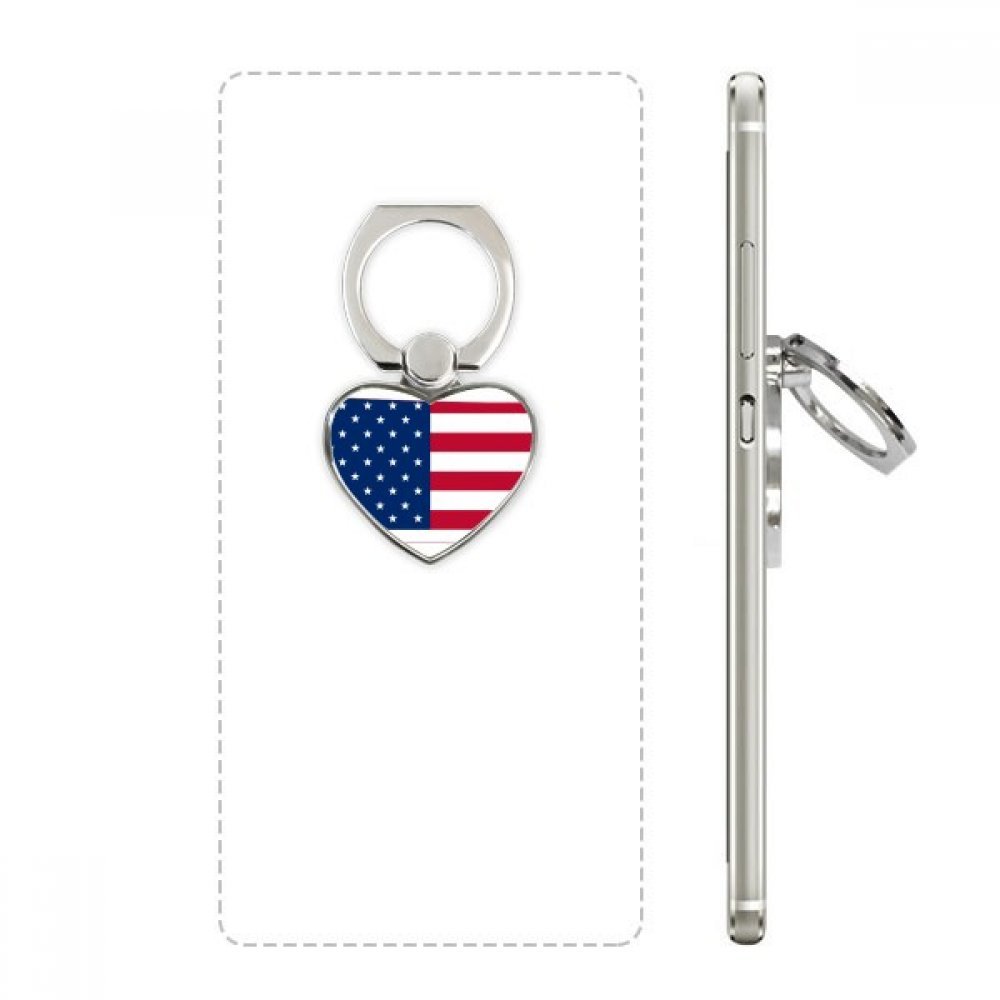 Soporte de anillo para móvil con mapa de Kansas diseño de corazón y soporte universal de mesa 4