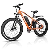 【Unleash adventure with our electric mountain bike】: Powered by a 500W motor (750W peak), effortlessly conquer mountains and steep slopes at up to 25 MPH. Choose from Pure Electric, Pedal Assist, Walk Assist, and Classic Bicycle modes for your next t...