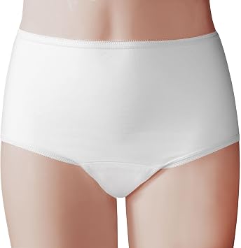 SUPPORT PLUS Womens Incontinence Underwear Washable Reusable 20 oz. White 3 Pack - Medium