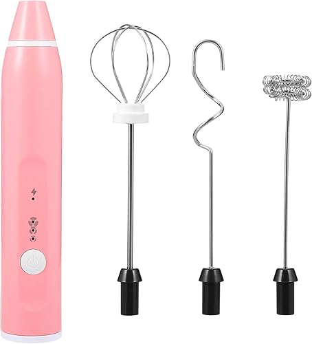 EXCEART Mezclador eléctrico recargable de mano espumador de leche espumador de espuma fácil de limpiar pequeña herramienta de cocina