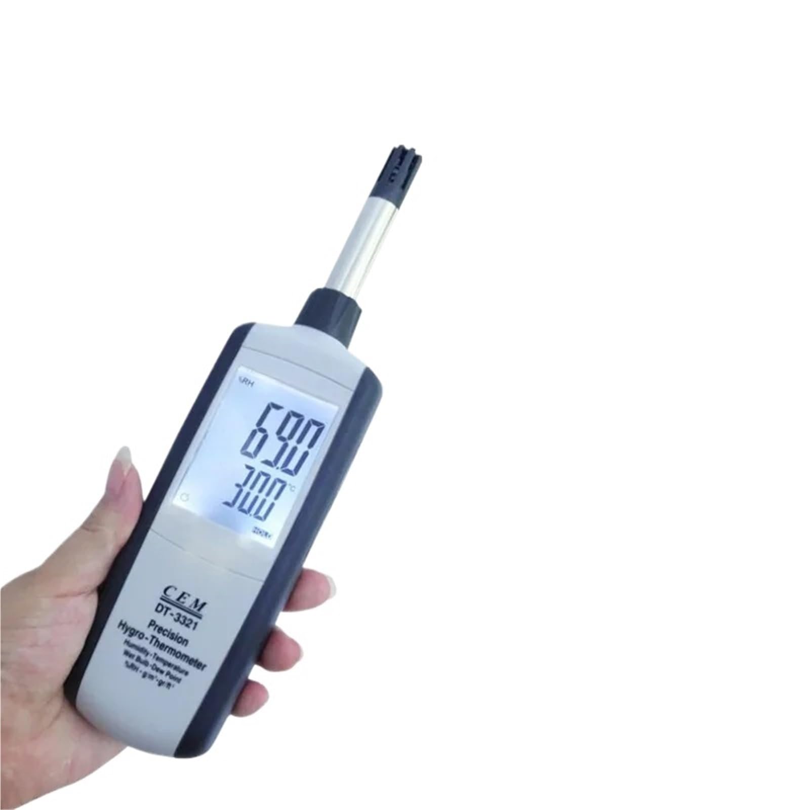 DT-3321 Mini medidor de Temperatura y Humedad, Punto de rocío Digital, medidor de Temperatura y Humedad de Bombilla húmeda, medidor de Humedad Absoluta
