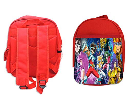 MOCHILA ROJA CABALLEROS DEL ZODIACO ANIME backpack rucksak