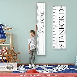 Wooden Kids Growth Chart Ruler for Boys and Girls Painted or Engraved (The Stanford) Back40Life Wooden Kids Growth Chart Ruler for Boys and Girls Painted or Engraved (The Stanford) Back40Life