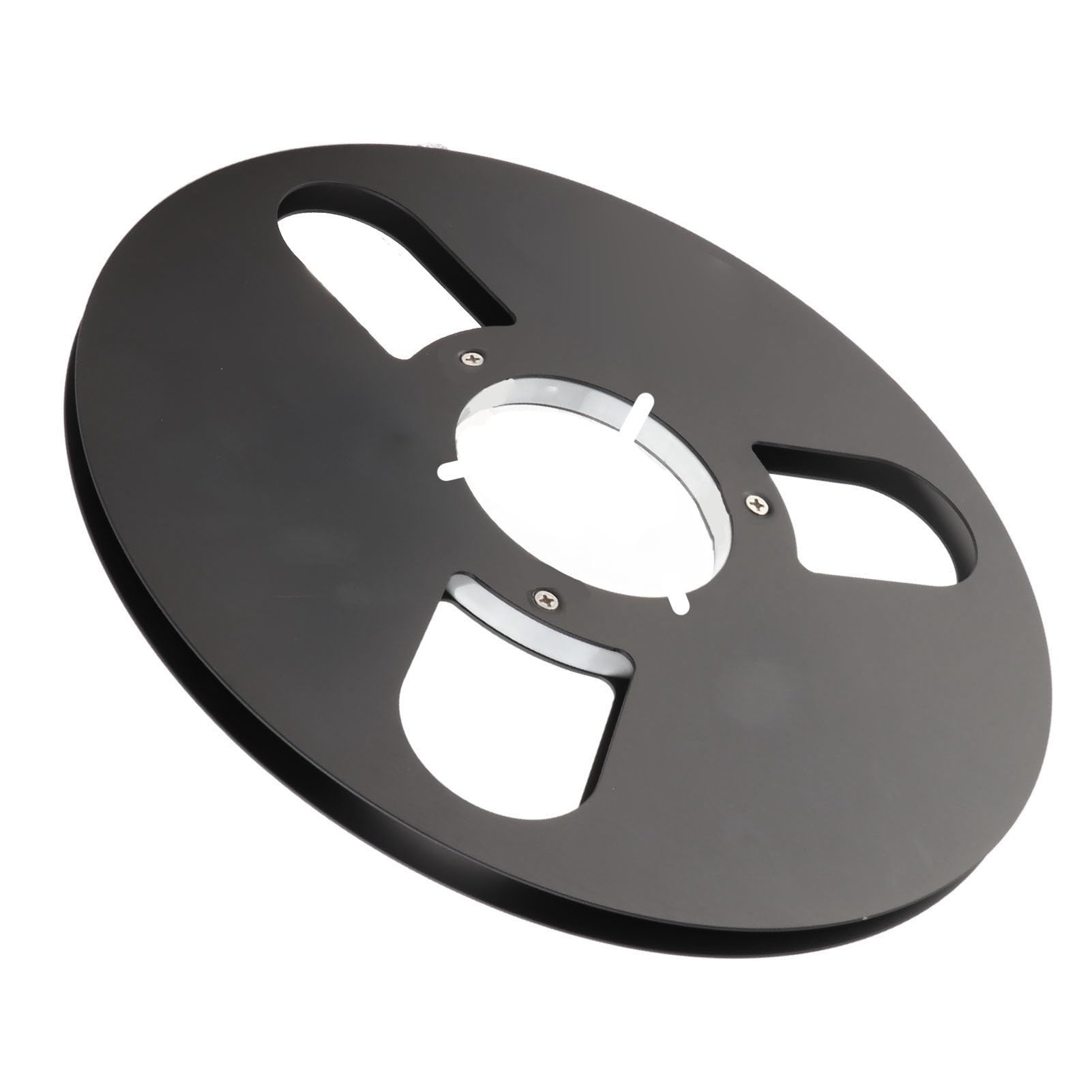 Carrete de cinta vacío de aluminio de 1/4 y 10,5 pulgadas en color negro para grabadoras