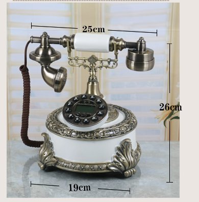 Téléphone fixe vintage jaune idée cadeau originale décoration d'époque - 2